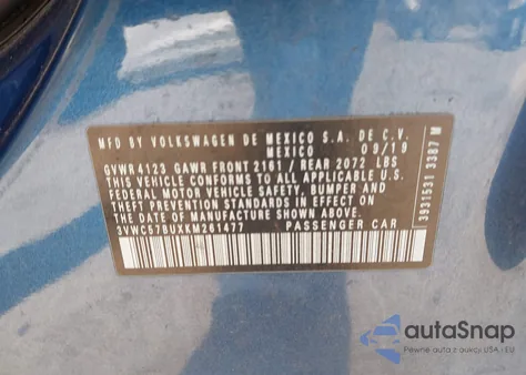 2019 Volkswagen Jetta 1.4T R-Line/1.4T S/1.4T Se z USA, uszkodzony, nr VIN 3VWC57BUXKM261477